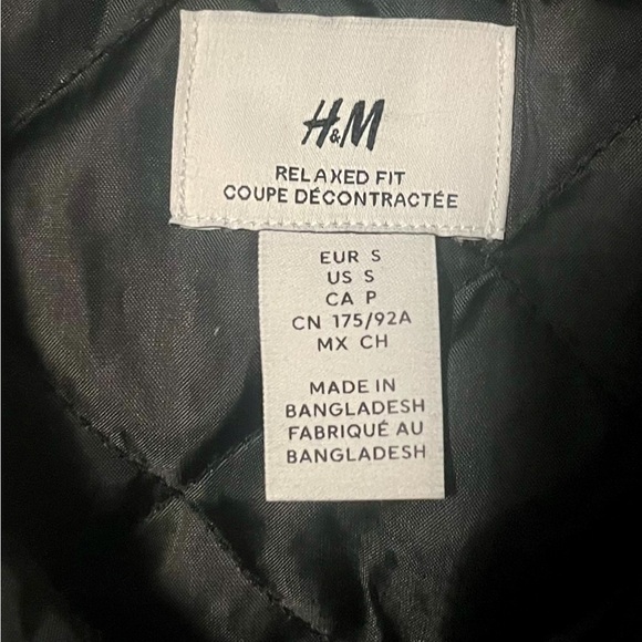 H&M Plaid Jacket Black and White relaxed fit - Picture 3 of 3